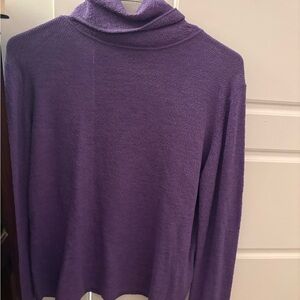 Eileen Fisher 100% Wool Turtleneck Sweater | Made with Italian Yarn | 90s / Y2K